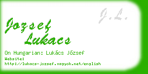 jozsef lukacs business card